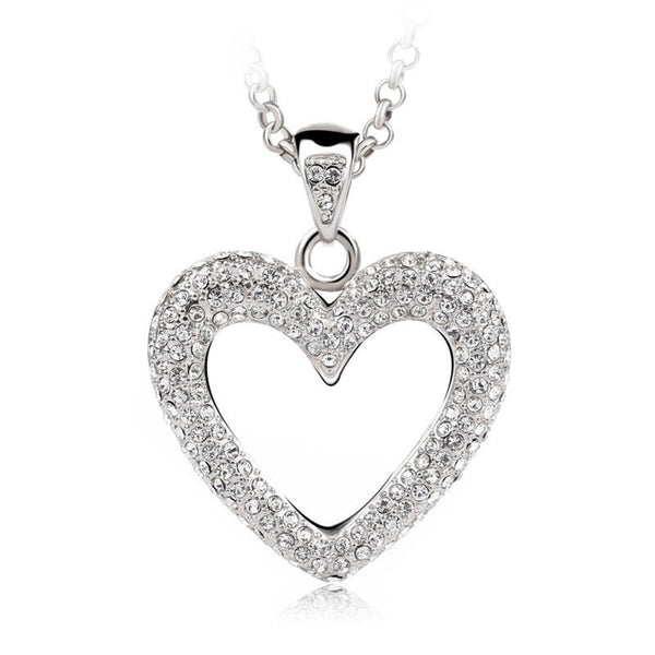 NLFA143 Vintage Big Heart Pendant Necklace