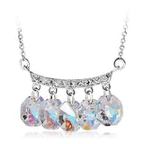 NLFA038 Charm Five-Circle-Link Pendant Necklace