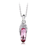 NLFA043 Charm Crystal Shoe Pendant Necklace