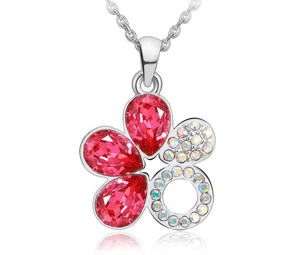 NLFA266 Charm Five-Leaf Clover Pendant Necklace