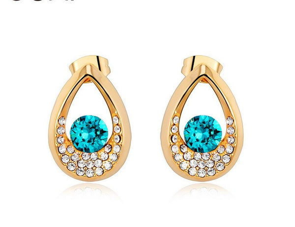 ERFA182 Classical Charm Tears in Heaven Stud Earrings