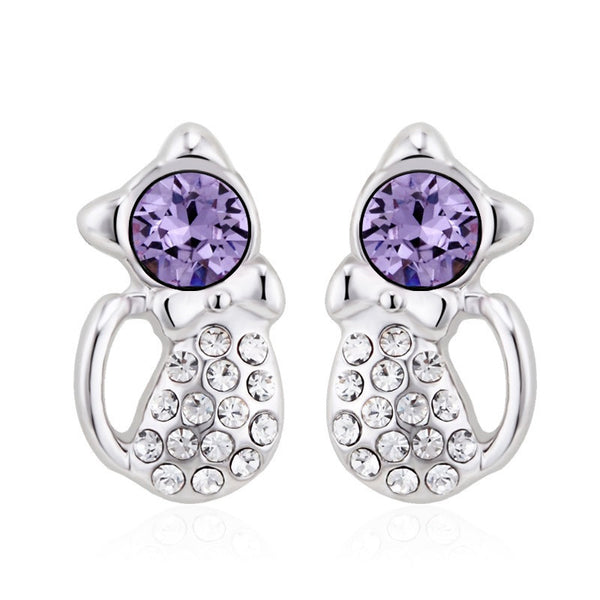 ERFA123 Fashion Charm Kitty Stud Earrings