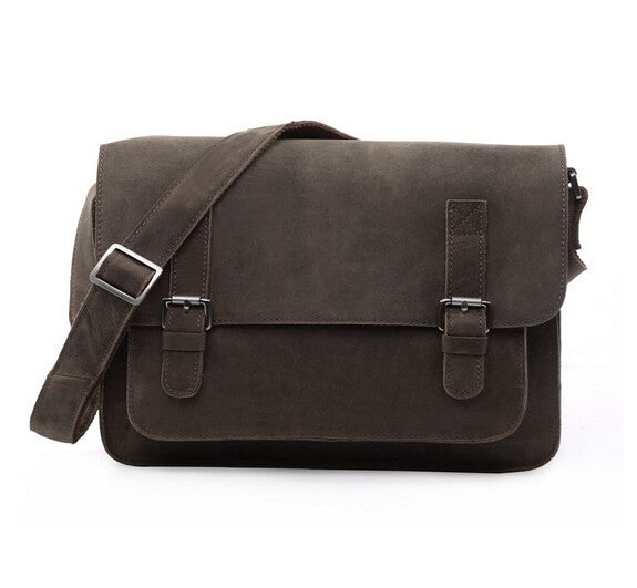 Vintage Campus Age Solid Briefcase Messenger