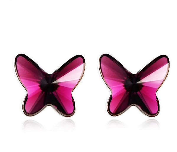 ERFA191 Classical Charm Butterfly Stud Earrings