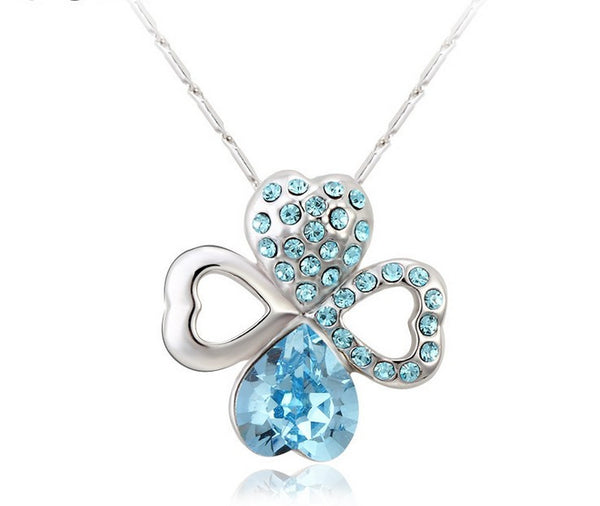 NLFA199 Charm Dream Four-Leaf Clover Pendant Necklace