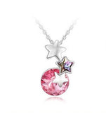 NLFA178 Charm The Stars and Moon Pendant Necklace