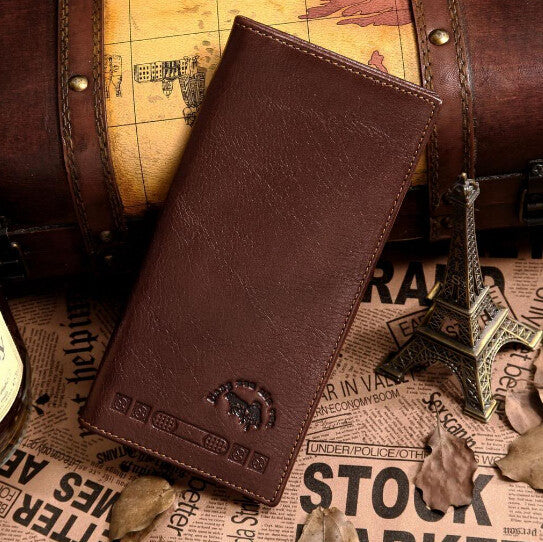 Charm Solid Coffee Three Sizes Men Wallets