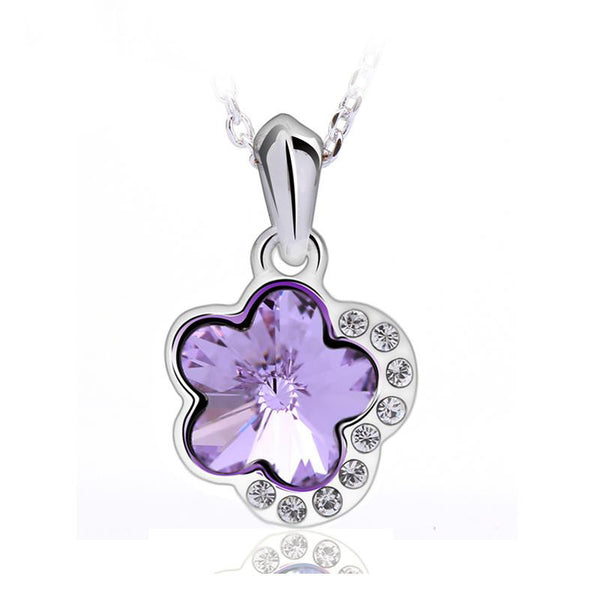 NLFA207 Charm Flower  Pendant Necklace