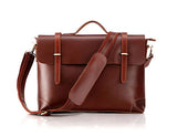 Fashionable Quintessential Solid Brown Briefcase Messenger
