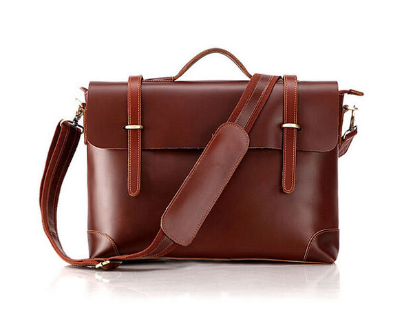 Fashionable Quintessential Solid Brown Briefcase Messenger