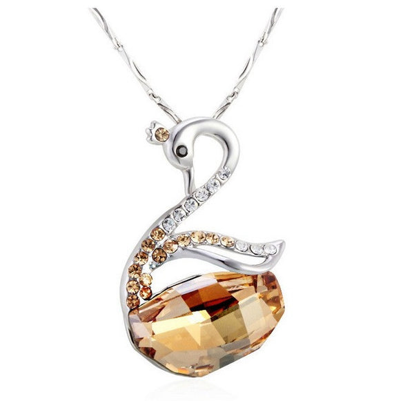 NLFA292 Charm Heavenly Swan Pendant Necklace