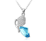 NLFA184 Charm Crystal Shoe Pendant Necklace