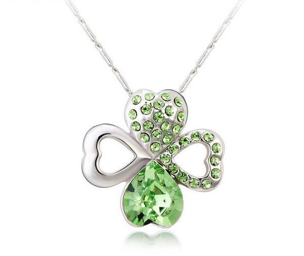 NLFA199 Charm Dream Four-Leaf Clover Pendant Necklace