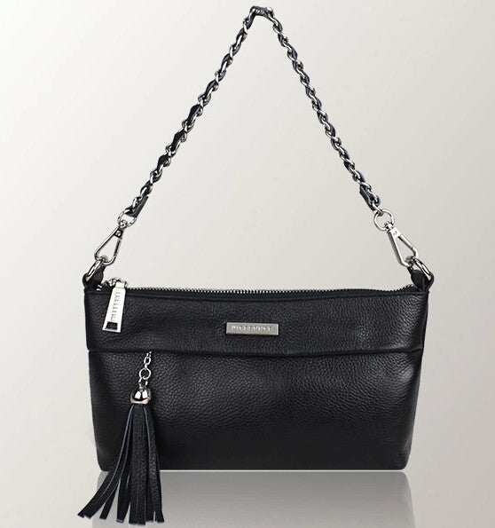 Tasseled Charm Crossbody Shoulder Bag