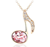 NLFA165 Charm Mucisal Note Pendant Necklace