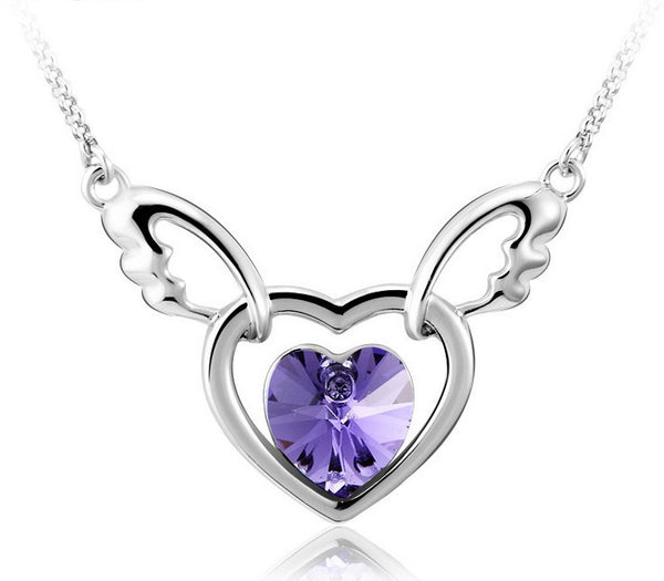 NLFA212 Charm Butterfly Heart Pendant Necklace