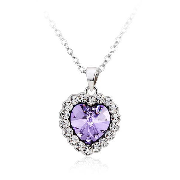 NLFA217 Vintage Heart of the Ocean Pendant Necklace