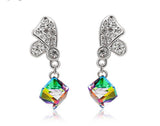 ERFA202 Fashion Charm Water Cube Stud Earrings