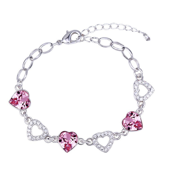 BLFA012 Fashion Charm Trio of Hearts Bracelet