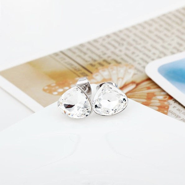 ERFA199 Fashion Charm Round Triangle Stud Earrings