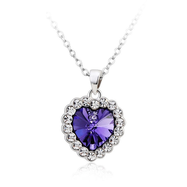 NLFA217 Vintage Heart of the Ocean Pendant Necklace