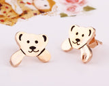 ERFA073 Fashion Charm Bear Stud Earrings