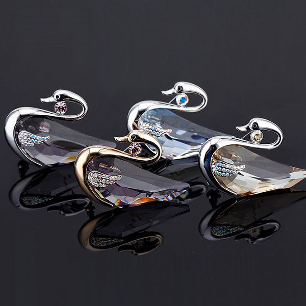 JRFBC014 Fashion Charm Swan Brooch