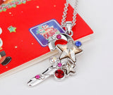 NLFA296 Charm Santa's Magic Wand Pendant Necklace