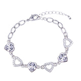 BLFA012 Fashion Charm Trio of Hearts Bracelet