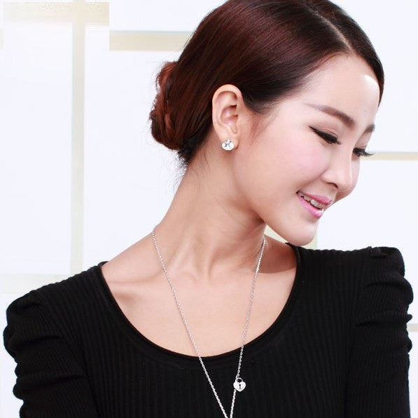 ERFA199 Fashion Charm Round Triangle Stud Earrings