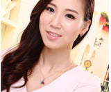 NLFA102 Fashion Double Linked Water Drops Pendant Necklace