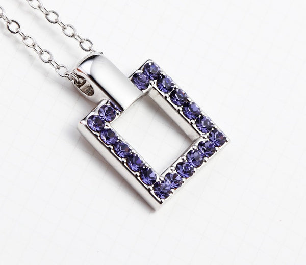 NLFA214 Charm Rectangles Pendant Necklace