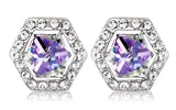 ERFA052 Fashion Charm Hexagon Stud Earrings