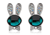 ERFA220 Fashion Charm Rabbit with Long Ears Stud Earrings