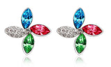 ERFA213 Fashion Charm Big Colorful Pinwheel Stud Earrings