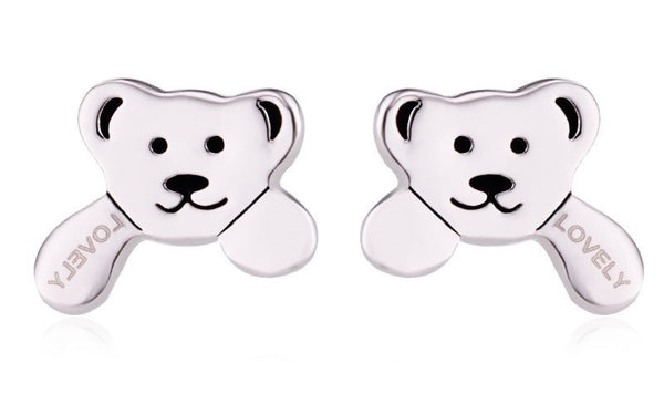 ERFA073 Fashion Charm Bear Stud Earrings