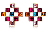 ERFA012 Trendy Charm Crosse Stud Earrings