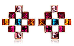 ERFA012 Trendy Charm Crosse Stud Earrings