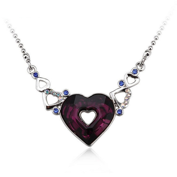 NLFA311 Trendy Angel's Heart Pendant Necklace