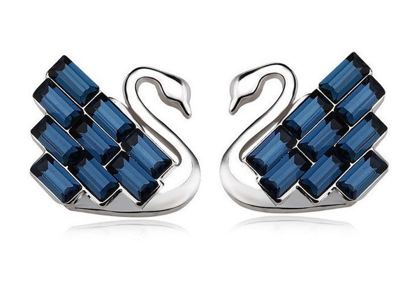 ERFA216 Trendy Charm Swan Stud Earrings