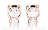 ERFA036 Fashion Charm I am not crying kitty Stud Earrings