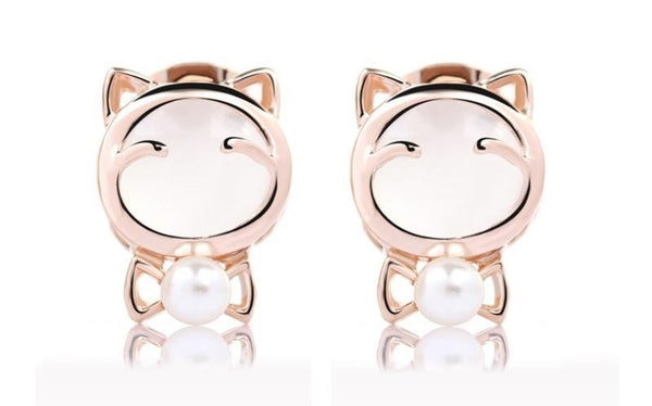 ERFA036 Fashion Charm I am not crying kitty Stud Earrings