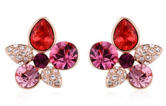 ERFA144 Fashion Charm Five-Leaf Clover Stud Earrings