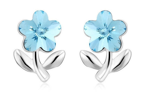 ERFA219 Trendy Classical Blossoming Flower Stud Earrings