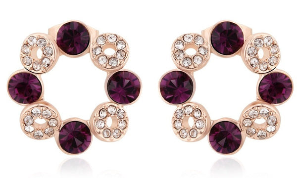 ERFA132 Fashion Charm Circle of Beauty Stud Earrings