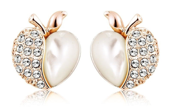 ERFA029 Trendy Charm Small Apple Stud Earrings