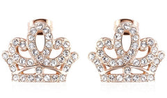 ERFA092 Vintage Charm Crown Stud Earrings