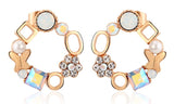 ERFA088 Fashion Fancy Flower Circle Stud Earrings