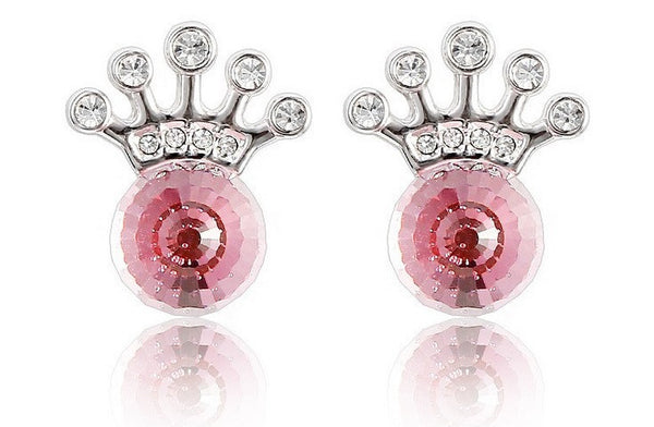 ERFA214 Classical Charm Crown  Stud Earrings