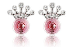 ERFA214 Classical Charm Crown  Stud Earrings
